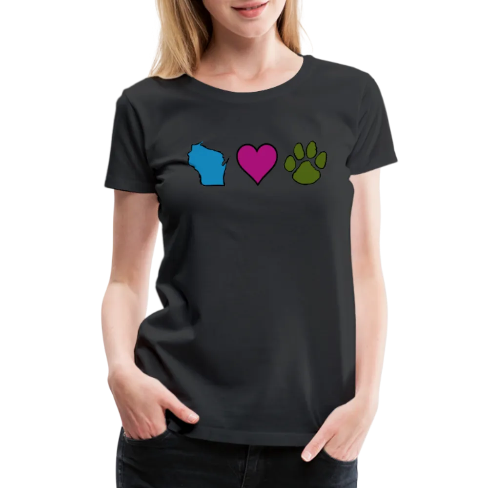 WI Loves Pets Contoured Premium T-Shirt