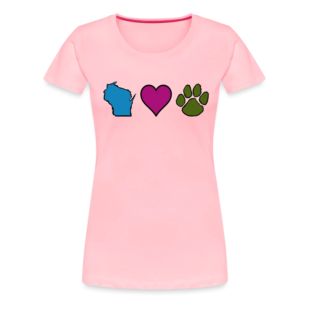 WI Loves Pets Contoured Premium T-Shirt