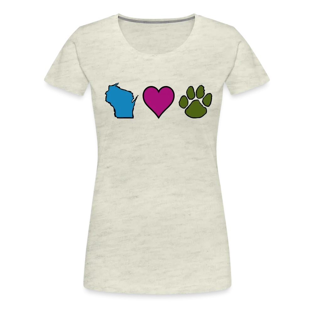 WI Loves Pets Contoured Premium T-Shirt