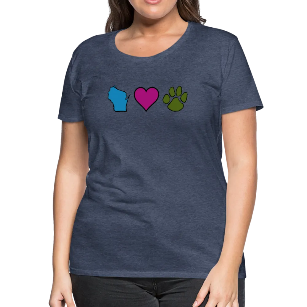 WI Loves Pets Contoured Premium T-Shirt