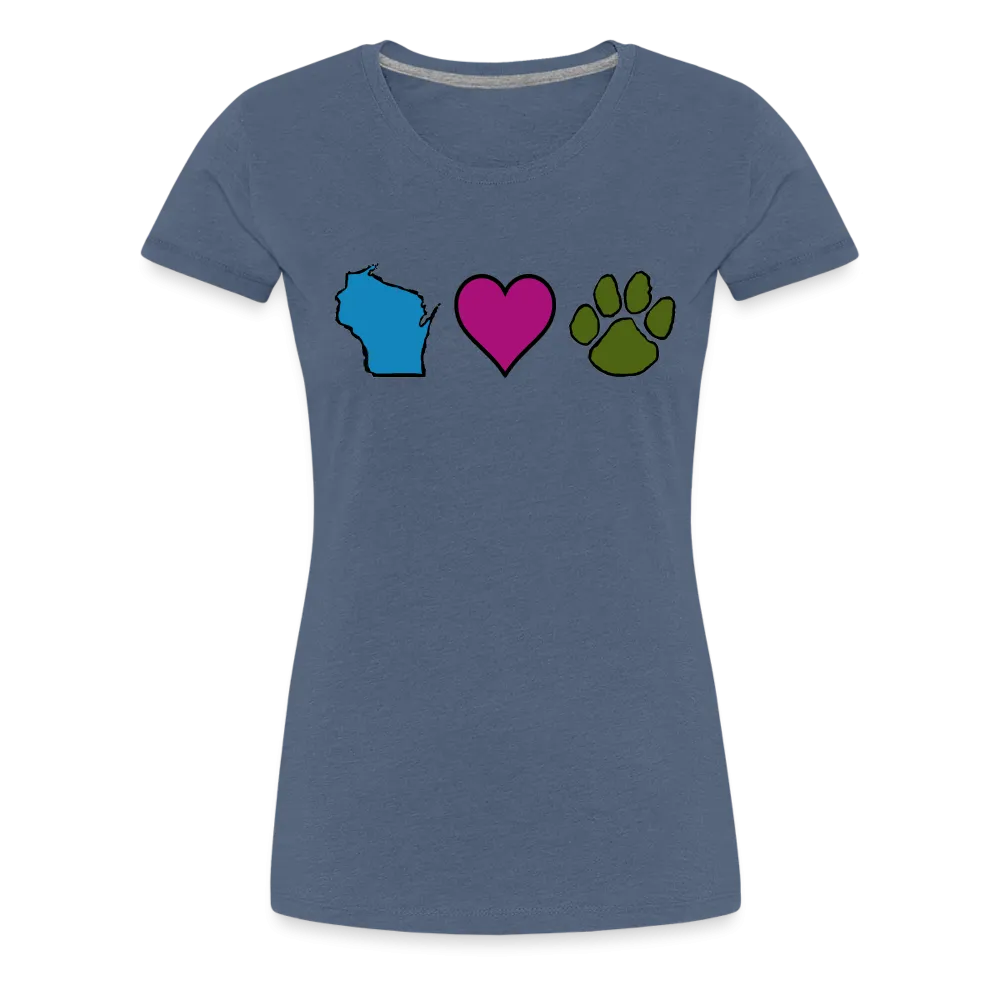 WI Loves Pets Contoured Premium T-Shirt