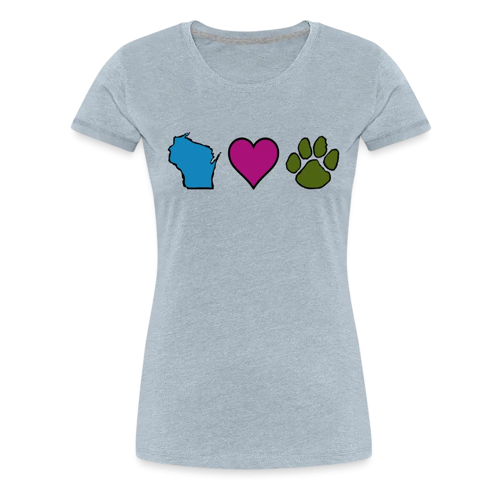 WI Loves Pets Contoured Premium T-Shirt