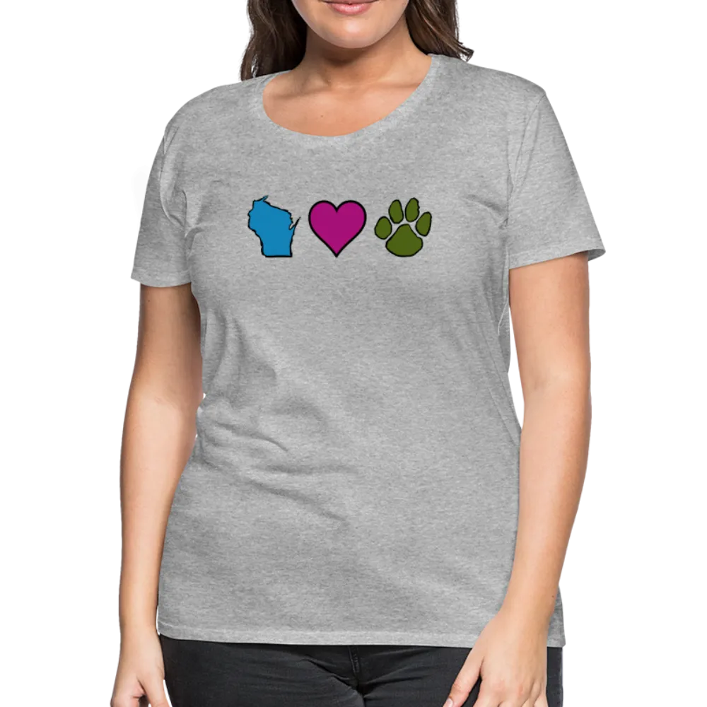 WI Loves Pets Contoured Premium T-Shirt