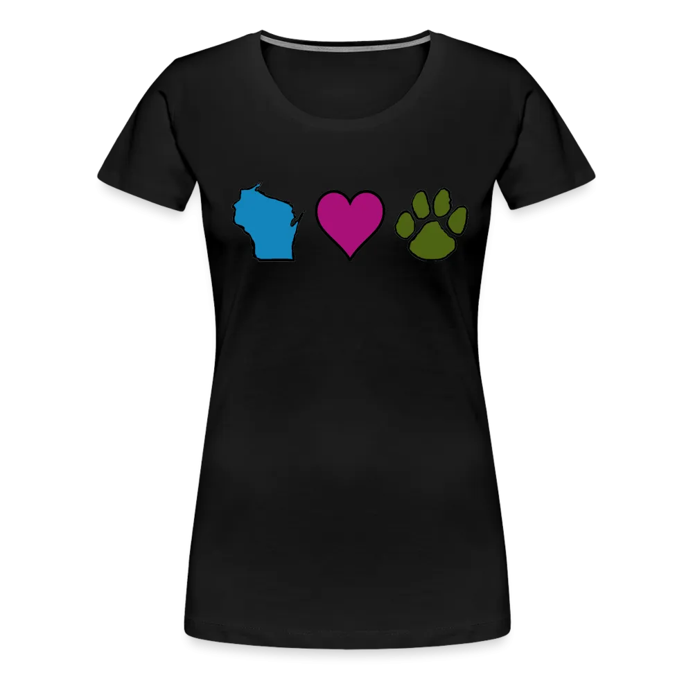 WI Loves Pets Contoured Premium T-Shirt