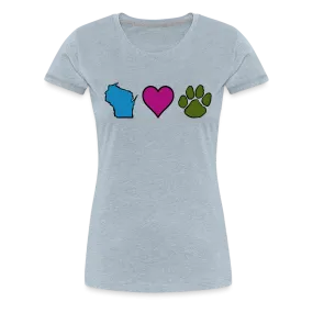 WI Loves Pets Contoured Premium T-Shirt