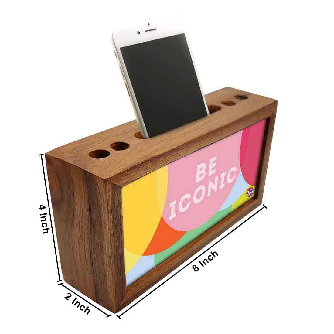 Wood office organizer Pen Mobile Stand - Be Iconic