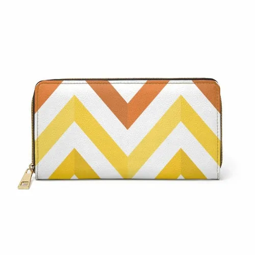 Wristlet Phone Wallet, White and Yellow Geometric Style Purse